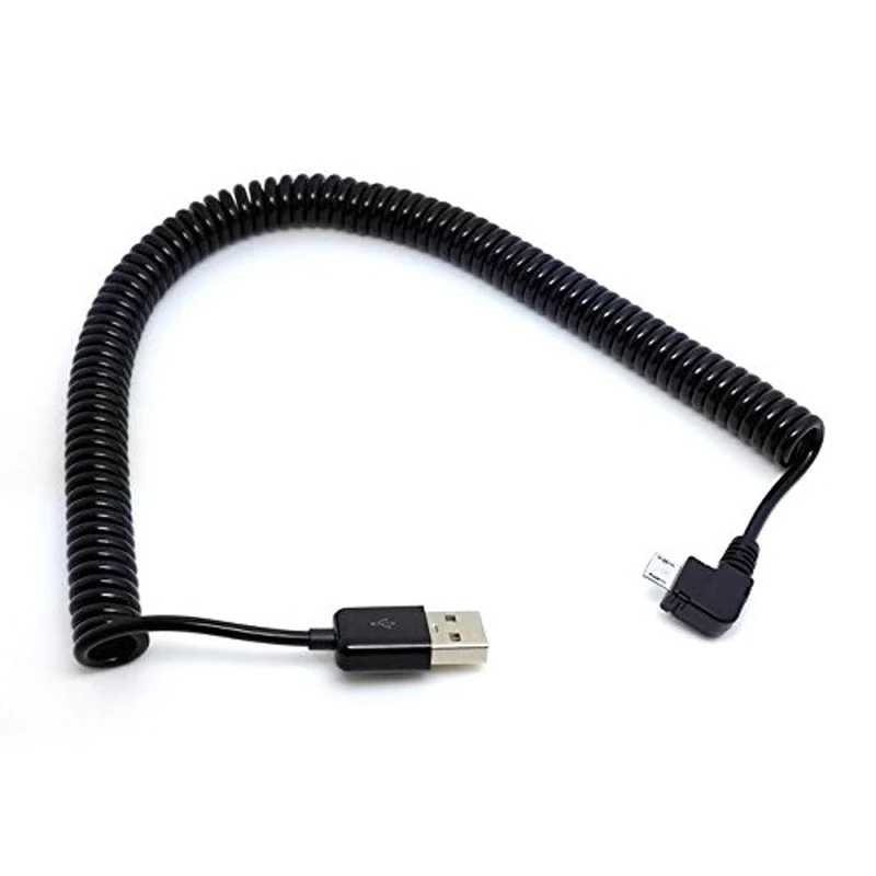 EUSTAK 90 градусов локоть USB 2 0 Micro папа типа мужской растягивающийся кабель для
