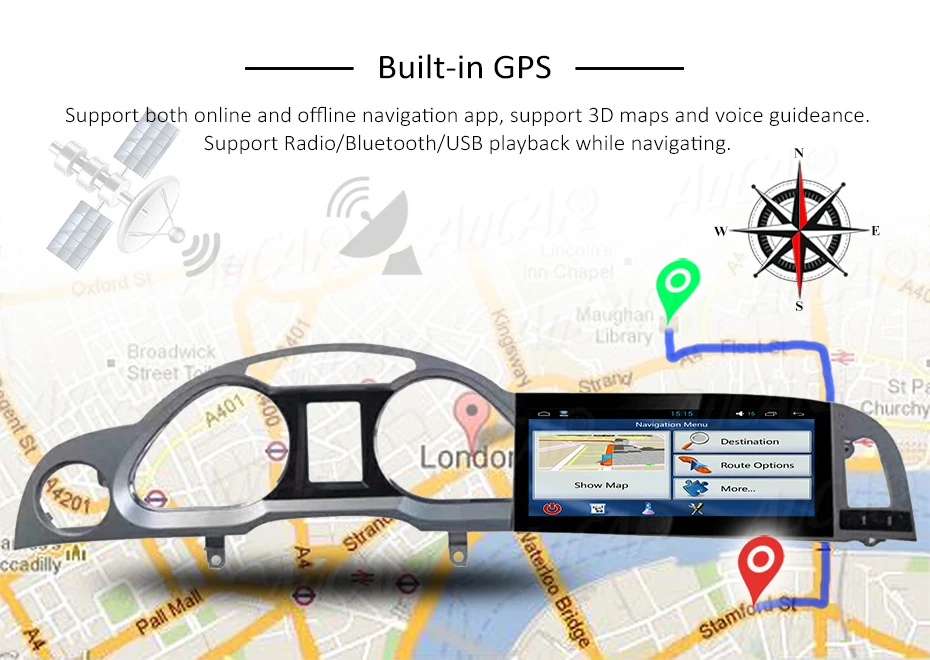 10,2" Автомобильный gps Navitation для Audi A6 A6L автомобильный dvd-плеер на основе Android 2004-2011 Восьмиядерный радио с Bluetooth и gps wifi стерео 4G видео