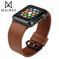 maikes watch accessories sports apple watch bands 44mm 40mm rubber for apple watch band 42mm 38mm waterproof series 4 1 iwatch