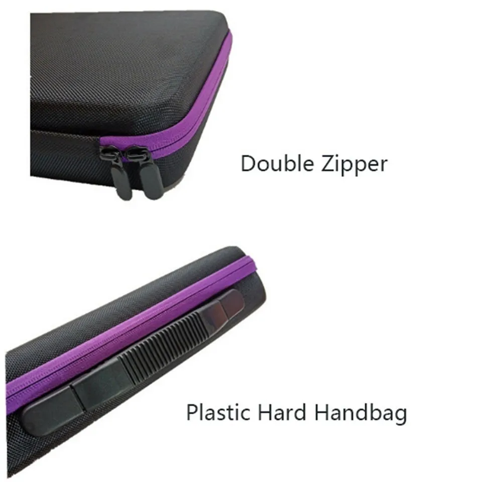 

60Bottles Diamond Painting Box Container Storage Full Square Carry Case Holder Storage Hand Bag Zipper Design Shockproof Durable