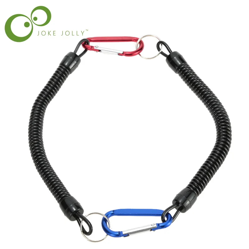 2Pcs Fishing Lanyards Boating Ropes 1.4m Coiled Fish Missed Rope Pole Rod Protector Elastic Line Tackle Tool | Спорт и развлечения