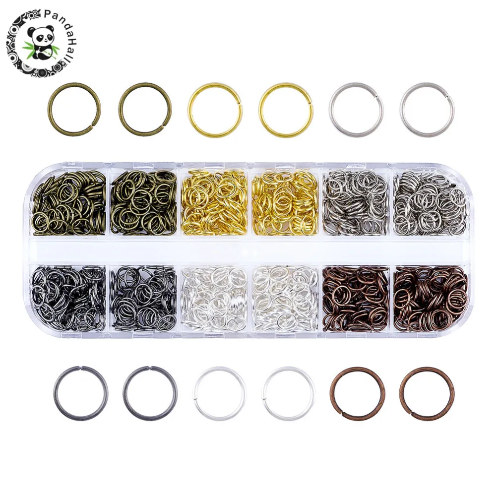 

Iron Jump Rings Close but Unsoldered Mixed Color 6x0.7mm; about 600pcs/box, 100pcs/color PANDAHALL Jewelry Findings Split Rings