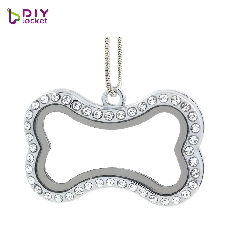 Diylocket Микки Стразы Магнитный стеклянный Плавающий Шарм медальон ожерелье кулон(цепи в комплекте бесплатно) LSFL013 - Окраска металла: 15