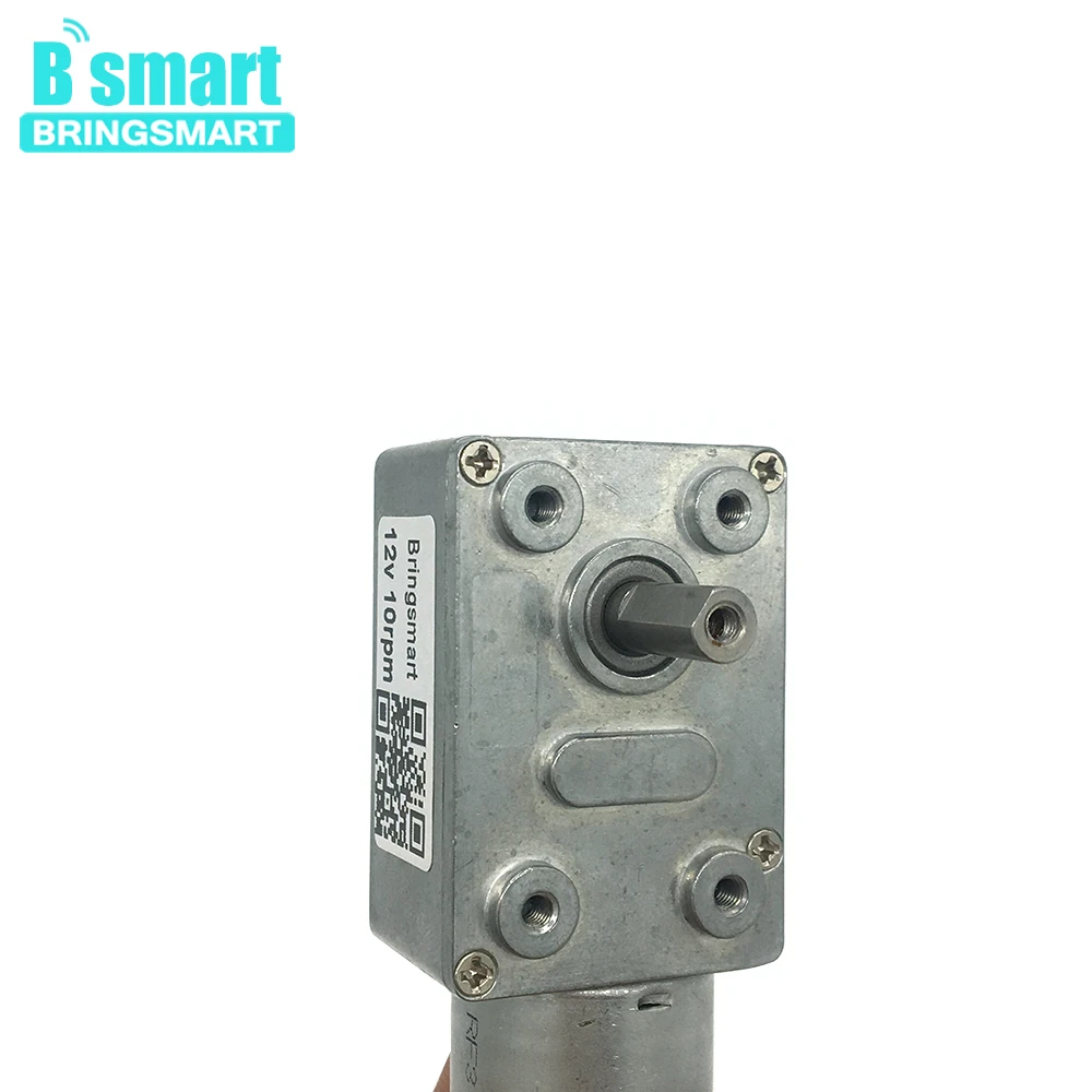 Bringsmart DC червячный мотор-редуктор JGY-370 двойной вал 6-24 в обратный самоблокирующийся двойной выходной вал Мини редуктор шестерни двигатель постоянного тока
