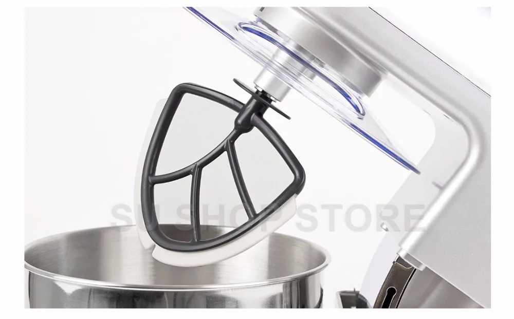 CHEFTRONIC миксер SM-1086 1000 Вт 5л чаша 6 скоростей с наклонной головкой Многофункциональный кухонный Электрический миксер(серебро