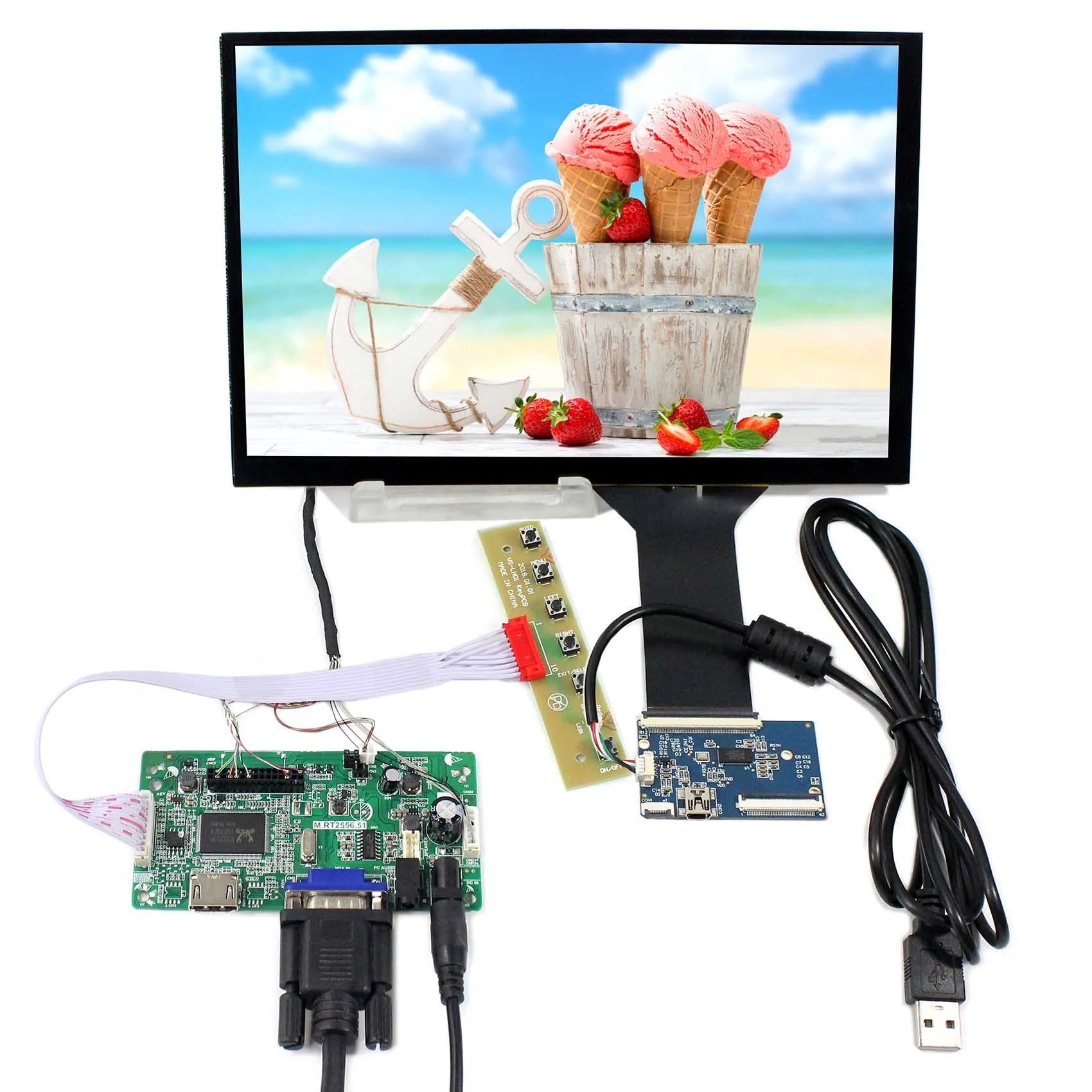 

Емкостный сенсорный ЖК-экран 10,1 дюйма 1920X1200, B101UAN01 C с HD MI VGA, плата контроллера ЖК