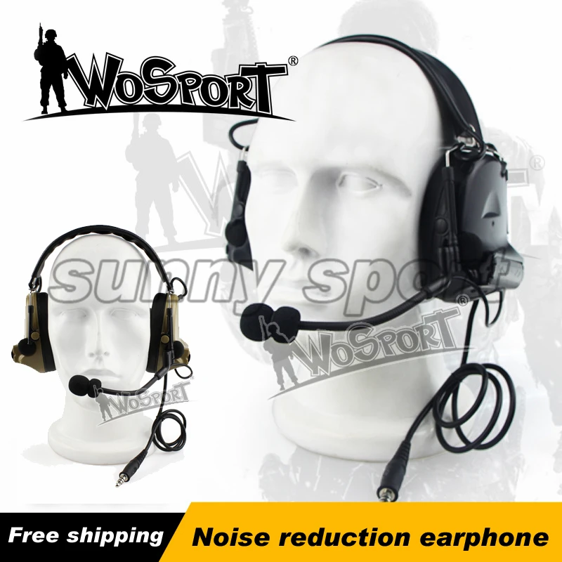 Military Shooting Paintball Equipment Tactical Noise Cancellor Peltor comtac III Electronic Headset Emerson gear free shipping