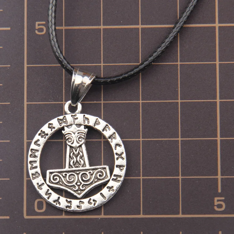 Дропшиппинг античное серебро сплав молоток Тора кулон ожерелье из нержавеющей