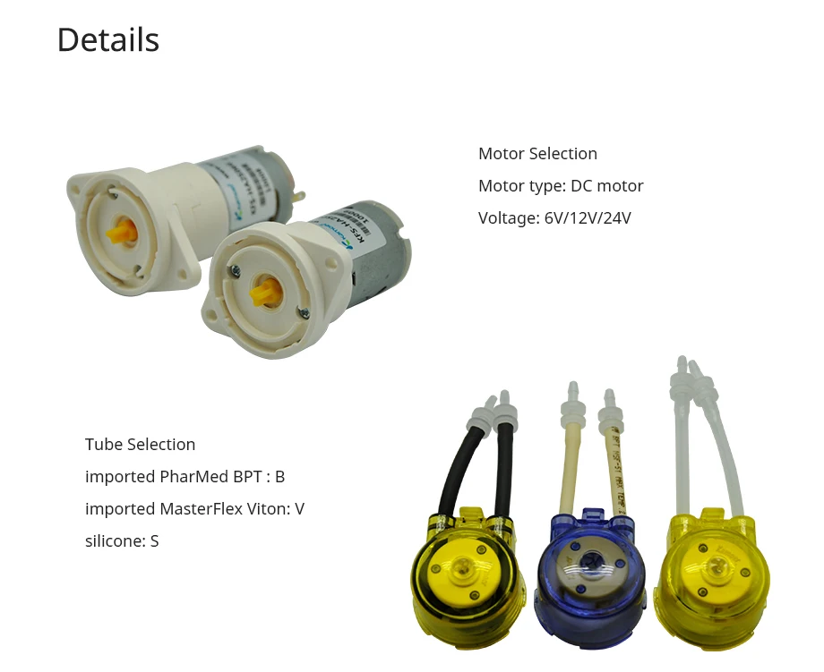 Kamoer KFS Persitaltic Водяной насос 6В/12 v/24 v с понижающим Шестерни, низкий расход водный насос, 4 цвета