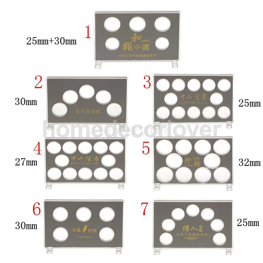 

Single Boxed Capsule Holder Set Plastic Stand for 25MM/27MM/30MM/32MM Commemorative