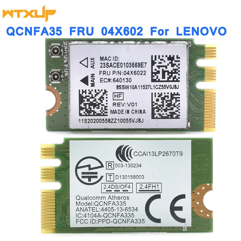 Atheros NFA335 M.2 NGFF Беспроводной карты QCNFA335 04X6022 для lenovo G40-70 G40-80 G50-80 B40-80 Z40-70 E455 E555