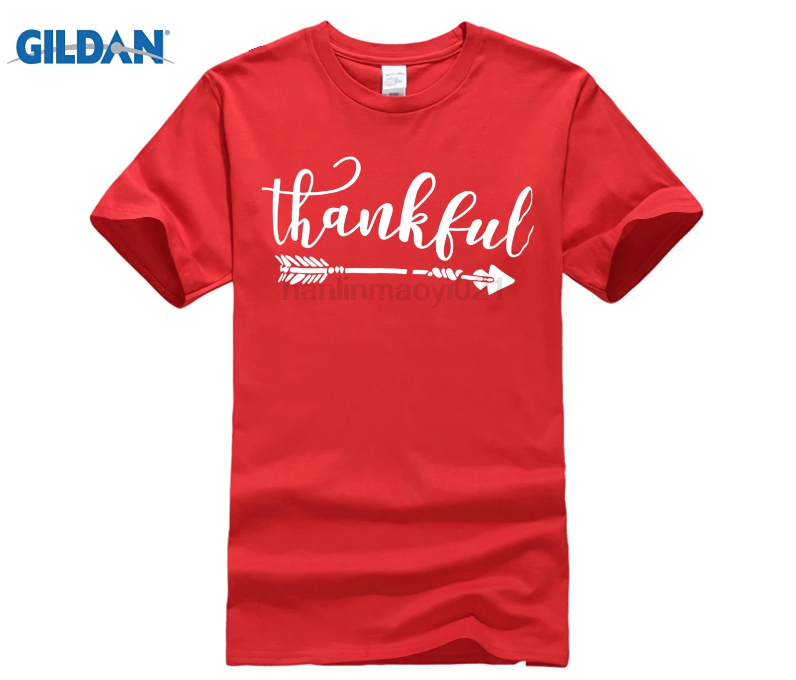 GILDAN 2018 популярная базовая футболка с круглым вырезом и надписью Thankful