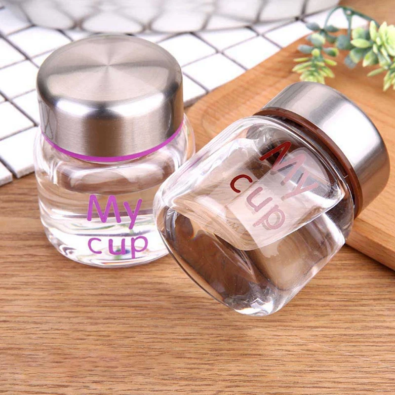 Стеклянная емкость для воды 150 мл кружка с крышкой летняя стеклянная чашка