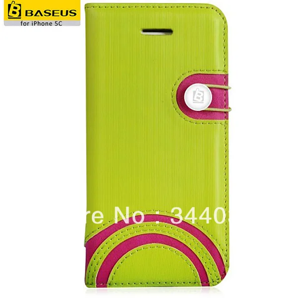 High quality Baseus Cool Rainbow PU Leather and PC Wallet Cover Case for iPhone  5C - Green Post Free shipping | АлиЭкспресс