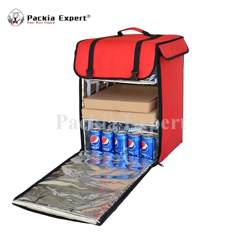 

14" L x 14" W x 20" H Pizza Delivery Box, Big Pizza Delivery Bag, Catering Carrier, Backpack 2-Way Zipper Closure PHSB-393956