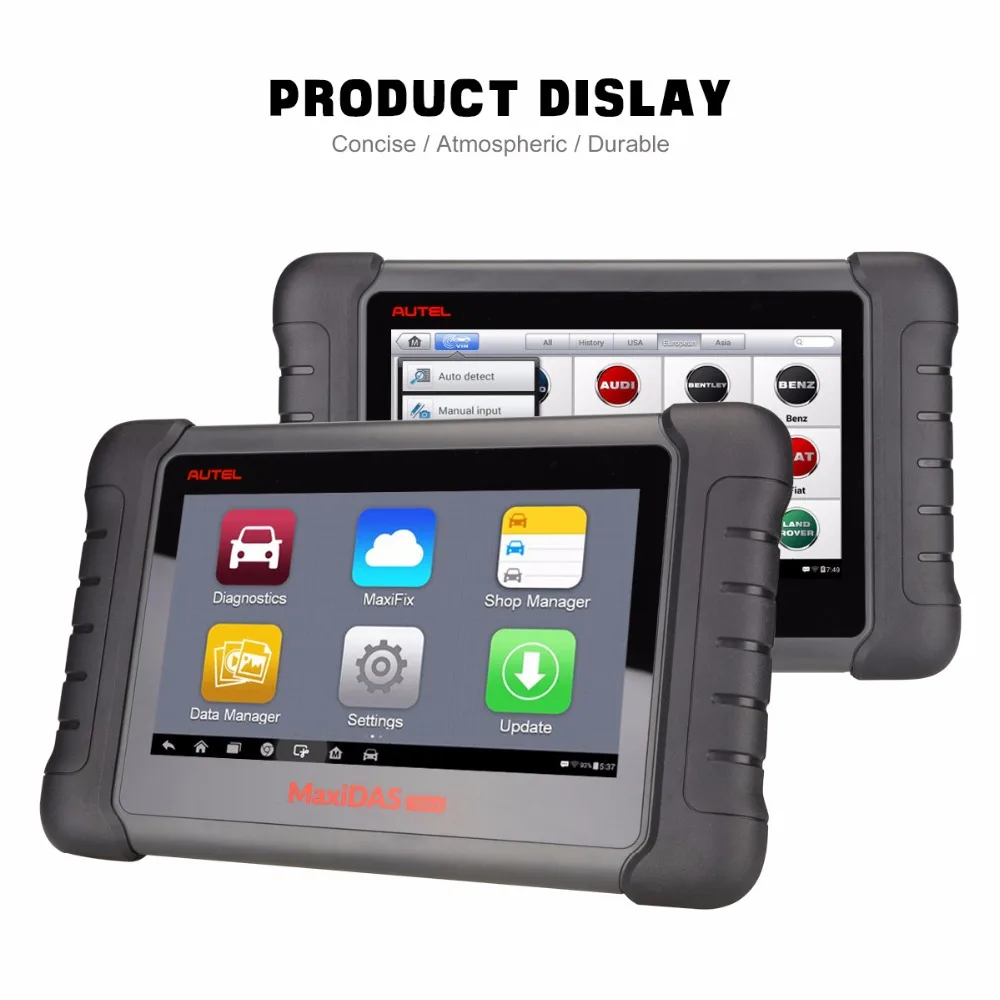 Autel MaxiDAS DS808 OBD2 Диагностический Сканер Полная система автомобильный диагностический инструмент с ключом Программирование ECU кодирование бесплатное обновление