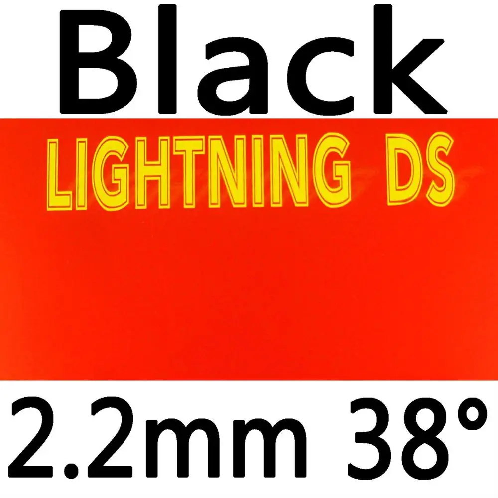 Black 2.2mm H38 61 second Lightning DS NON-TACKY Pips-в настольный теннис пинг-понг резиновый с губкой для combe ракетки для пинг-понга - Цвет: Black 2.2mm H38