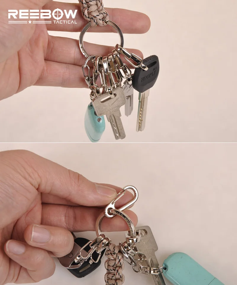 Открытый сплав брелки из нержавеющей стали кольцо ручной работы тканый сильный