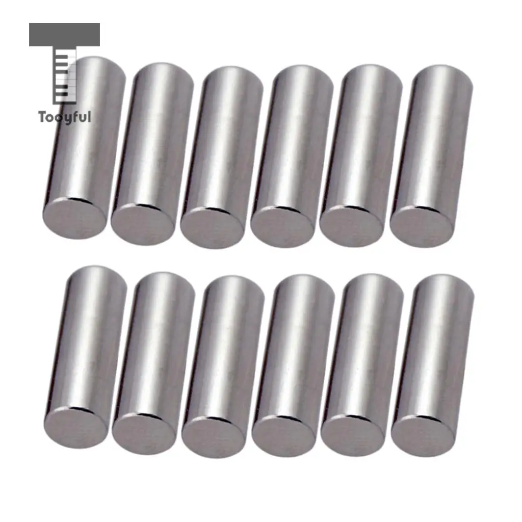 Tooyful Chrome Instrument Accessory 12x Electric Guitar Bass Pickup Magnet Rod Slug | Спорт и развлечения