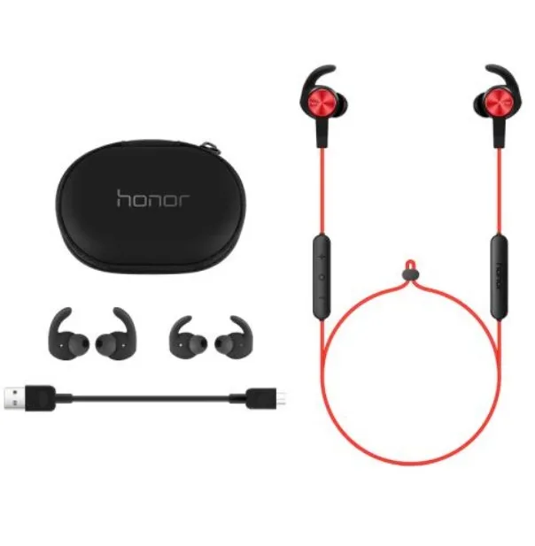 Red Оригинальные спортивные bluetooth-наушники Honor X, AM61, IPX5, водонепроницаемые, с музыкальным микрофоном, с управлением, беспроводная гарнитура для Android, IOS, Bluetooth 4,1 - Цвет: Red