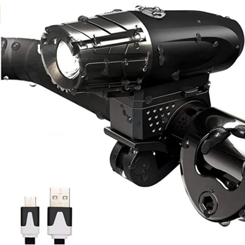 

USB 1500mA Rechargeable Bike Head Light Powerful Waterproof Bright Mountain Bicycle Headlight Front Light
