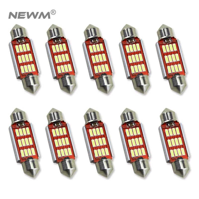 10x светодиодная гирлянда с can-шиной 31 мм 36 мм 39 мм 42 мм SV8, 5 C10W C5W Led 4014 SMD 12 V светодиодные лампы освещения автомобиля купольная лампа Подсветка регистрационного номера