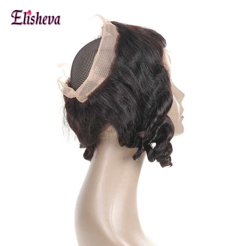 Elisheva 360 кружевной фронтальный с пучком человеческих волос ткет Связки
