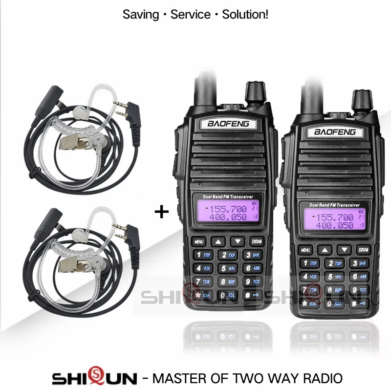 Add Air Tube Headset 2 шт. UV-82 8 Вт портативная рация 10 км Baofeng 8 Вт радио двойной VHF UHF портативная радиоантенна UV-82 Amador Walky Talky Baofeng UV 82 UV82 - Цвет: Add Air Tube Headset