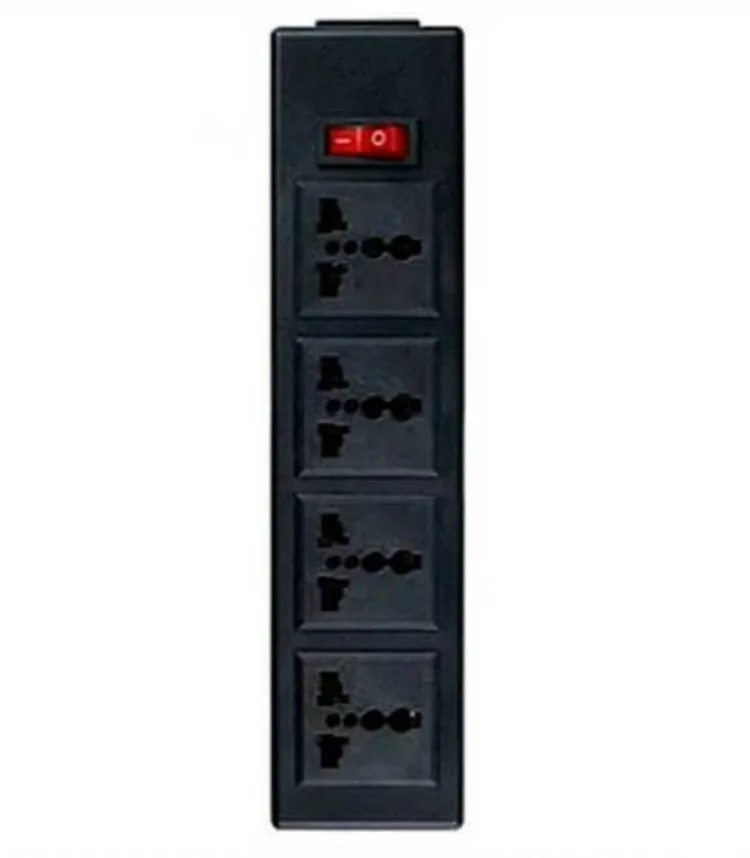 PDU Мощность полосы 4-выход универсальный разъем с защитой от перегрузки, выключатель, розетки расширить
