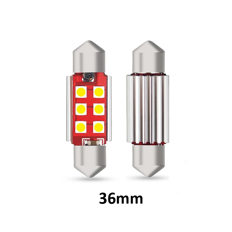 2x C5W led C10W лампа салона автомобиля свет гирлянда 31 мм 36 мм 41 мм SMD 3030 чтение купол Лицензия Пластина лампа 12 В 6000 К белый без ошибок - Испускаемый цвет: 36mm