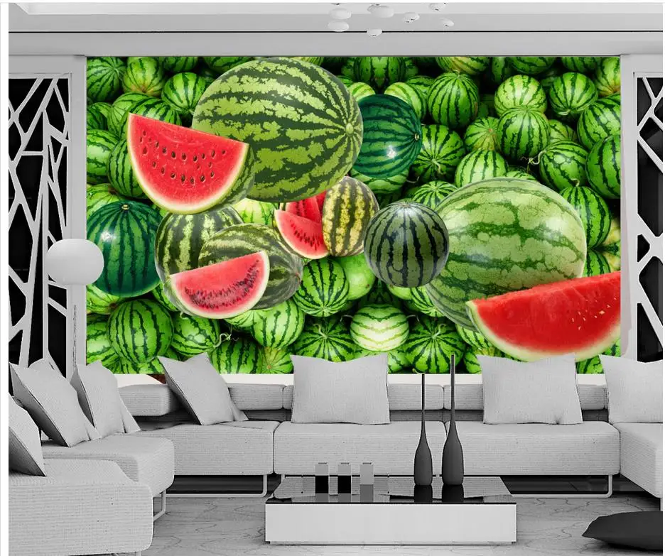 3d фрески обои для гостиной арбуз фото стен украшения дома индивидуальные |