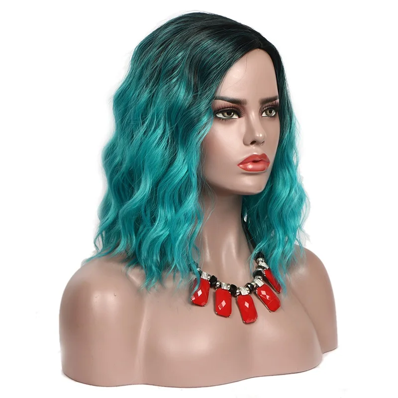 MSI Wigs синтетические красные парики для женщин короткие вьющиеся волосы парик афро Омбре пепельный темный корень натуральные волосы термостойкие