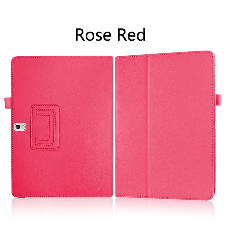 Rose Red Для samsung Galaxy Tab S 10,5 T800 T805 10,5 дюймов планшет Высокое качество Личи шаблон pu кожаный чехол - Цвет: Rose Red