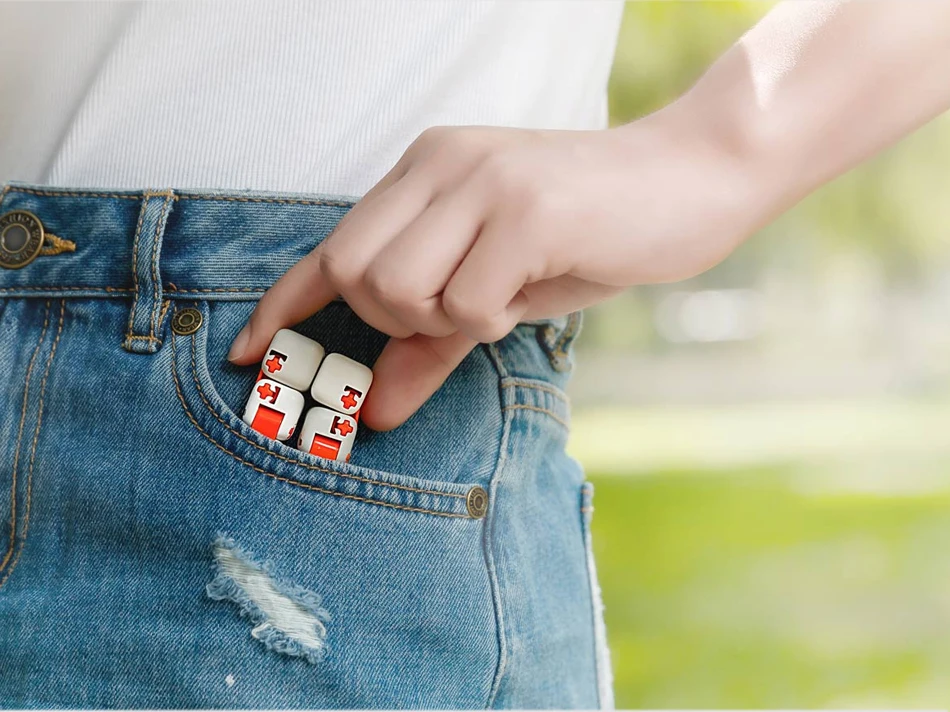 Оригинальные XiaoMi Mitu пальчиковые кубики Mi строительные блоки палец Спиннер подарок для детей Безопасность Портативный конструктор умные мини игрушки
