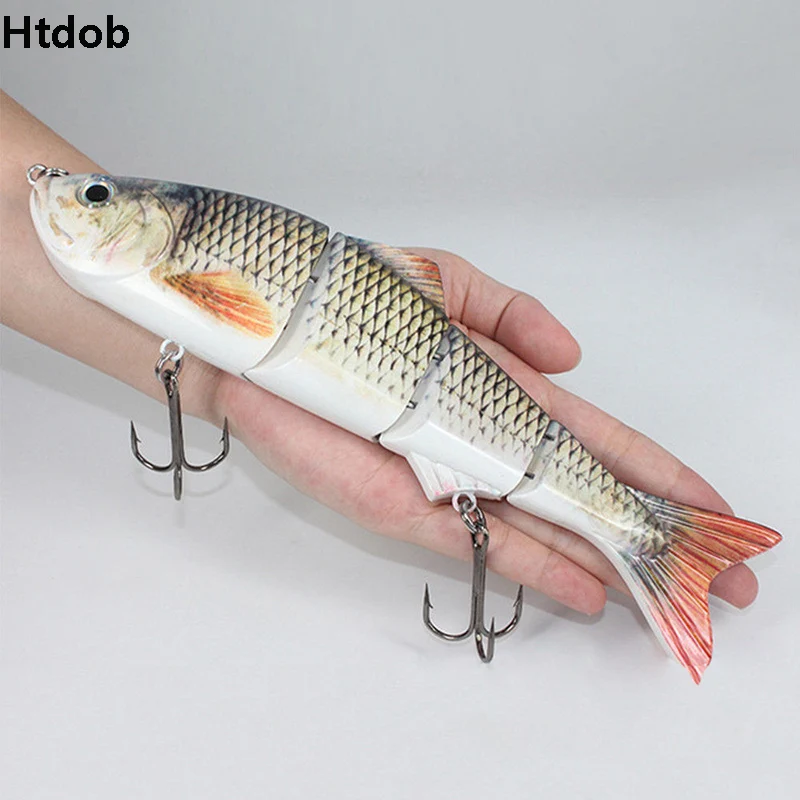 25cm 135g New Artificial Bait Big Fishing Lure 4 Segment sinking Swimbait Crankbait Hard Slow Game Fish | Спорт и развлечения
