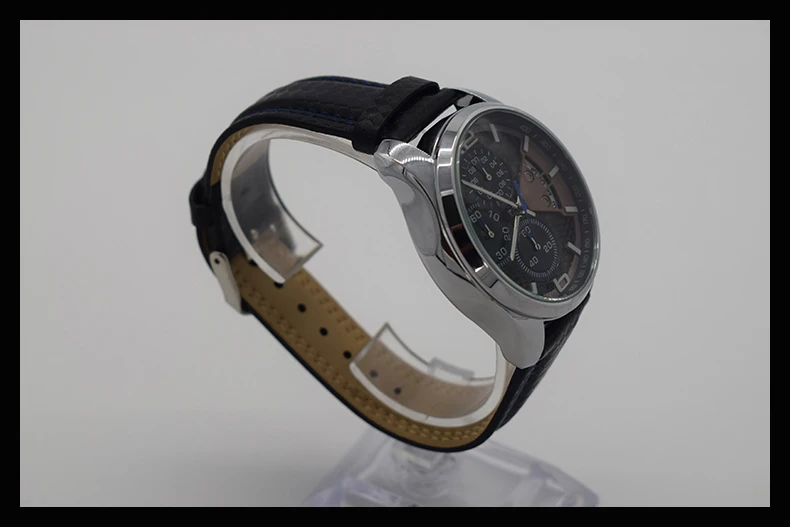 Синий водонепроницаемые часы для мужчин кварцевые наручные мужские топ