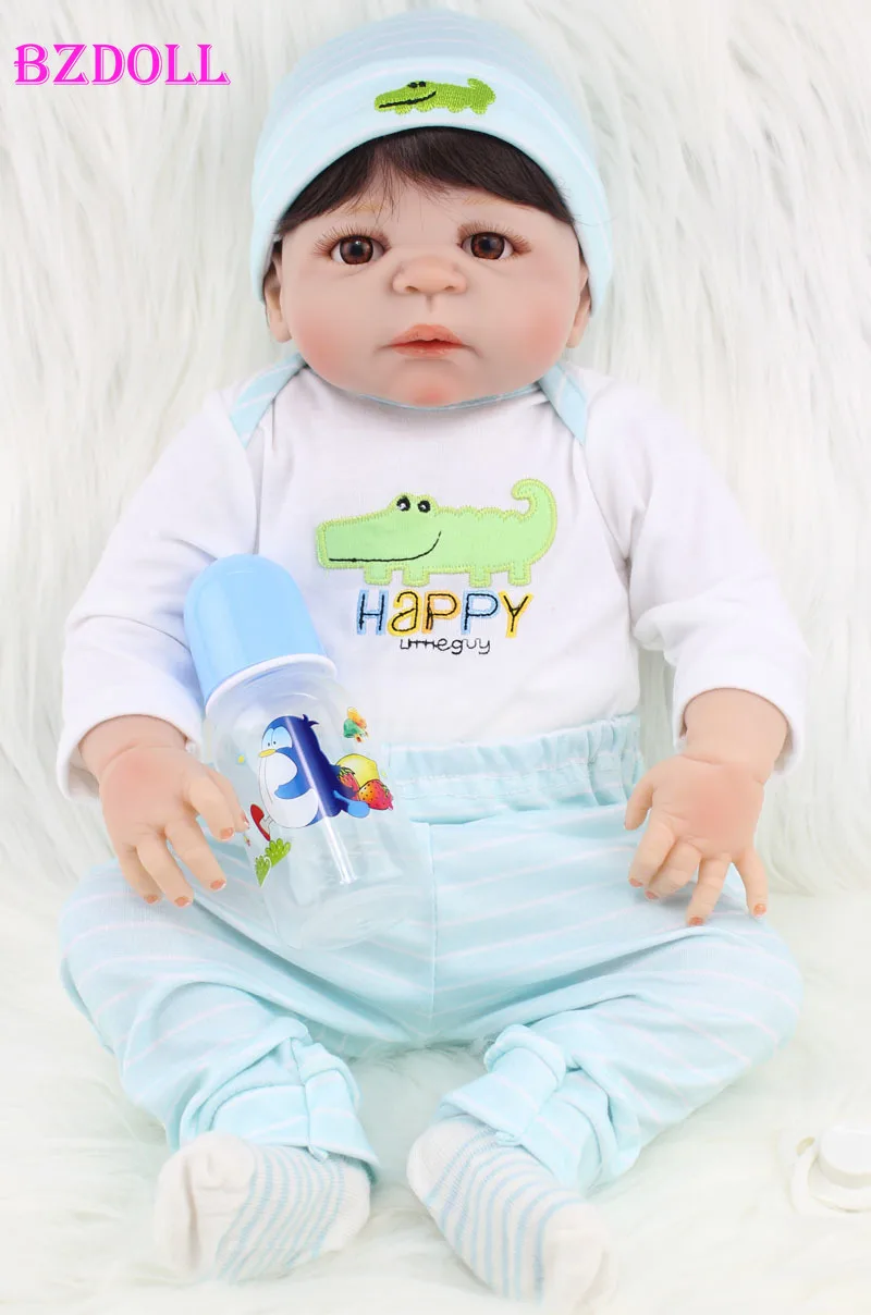 BZDOLL 55 см Полный Силиконовые Винил средства ухода за кожей Reborn 22 &quotреалистичные