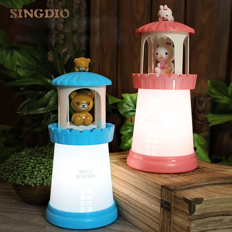 Новый Кролик с рисунком панды Маяк осветитель ночника игрушка для детей