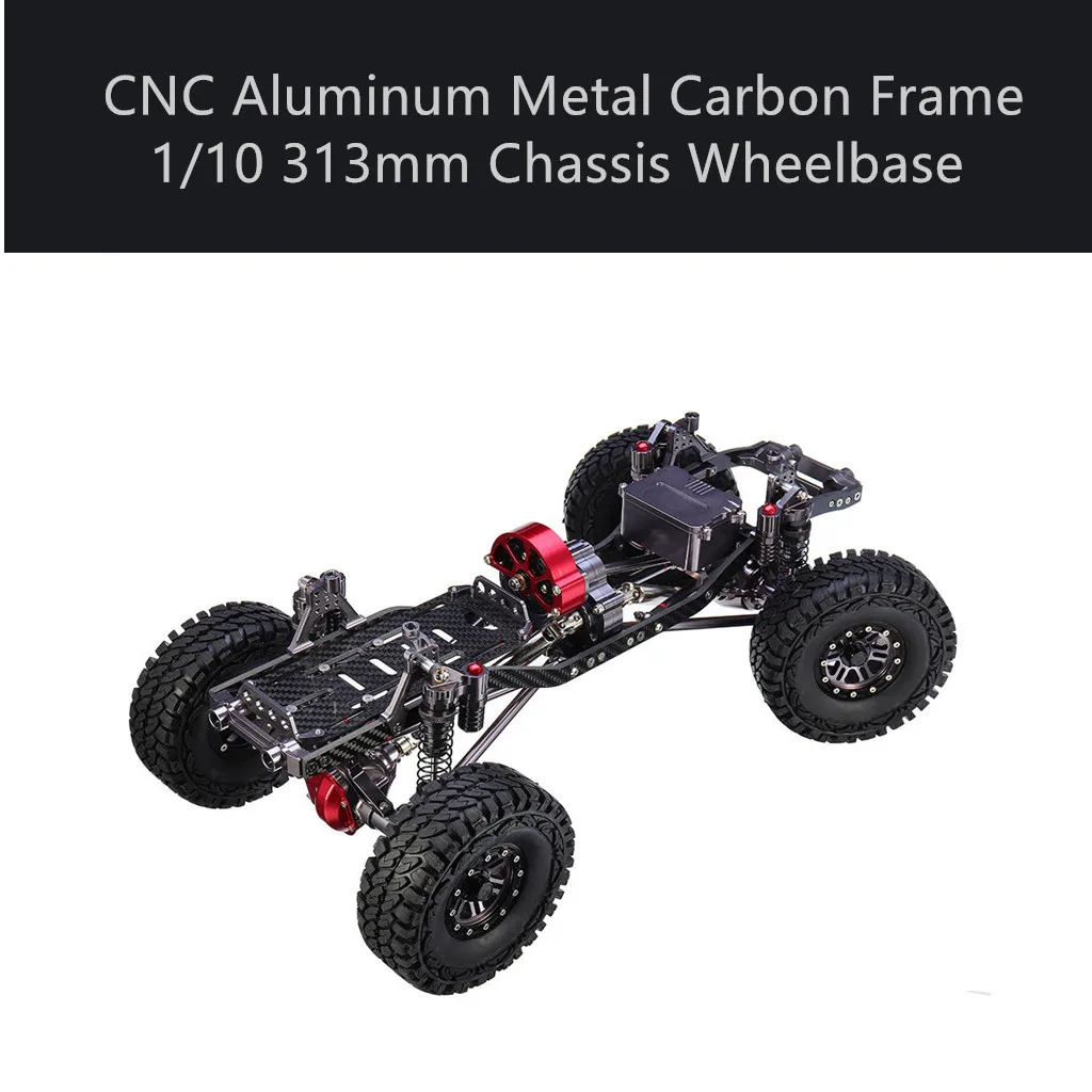 Автомобильные аксессуары с дистанционным управлением 1/10 CNC RC Rock Crawler Truck карбоновая рама шасси 313 мм для AXIAL