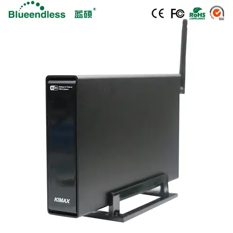 Алюминиевый 3,5 "Hdd Беспроводной Runter Box Hd чехол Sata Usb 3,0 для Hdd SSD до 6 ТБ с беспроводным Wi-Fi роутером внешний Hdd Чехол
