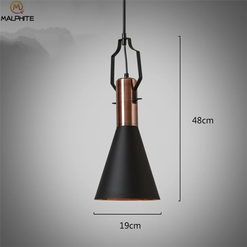 

Retro industrial Black LED pendant lights restaurant cafe Aluminum system hanging pendant lamps bar loft deco lighting fixtures