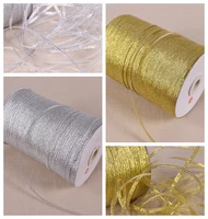 20yards 3mm silvergold silk satin ribbon party home wedding decoration gift wrapping christmas new year diy material