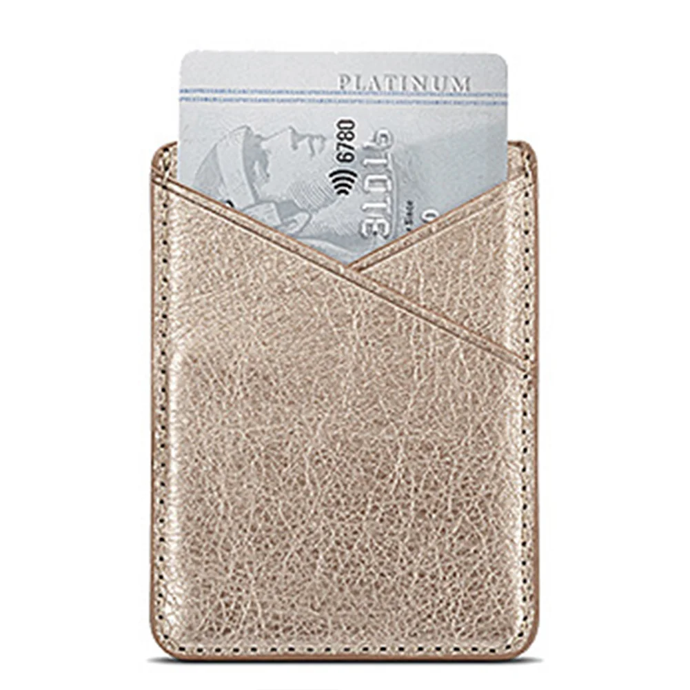 Твердый кожаный чехол для телефона с держателем карт двухсторонний клейкий мини