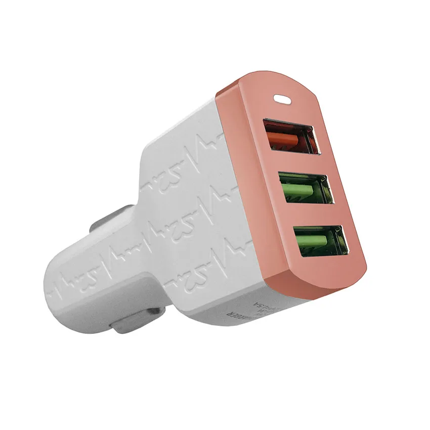 Автомобильное Универсальное зарядное устройство с 3 USB портами на 12 В 24 до 5