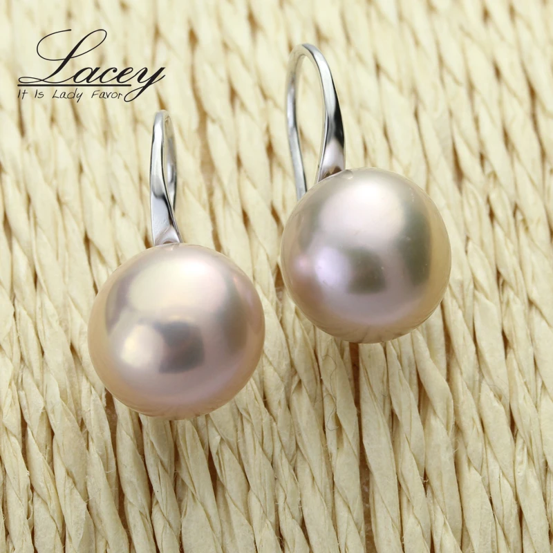 Женские серьги из 100% натурального жемчуга черного серебро 925 пробы подарок на