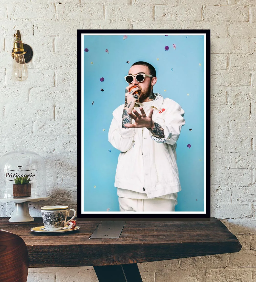 Популярный постер R i.p Mac Miller 2018 настенная Картина на холсте с изображением