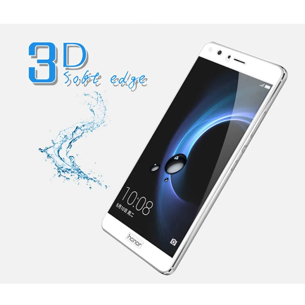 Закаленное стекло для huawei honor v8 экран протектор 3d изогнутые полное Покрытие