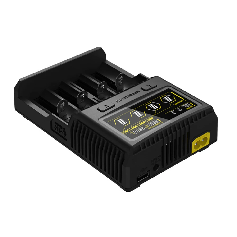 NITECORE SC4 интеллектуальное зарядное устройство для быстрой зарядки превосходное зарядное устройство с 4 слотами 6A общий выход совместимый IMR 18650 14450 16340 AA аккумулятор
