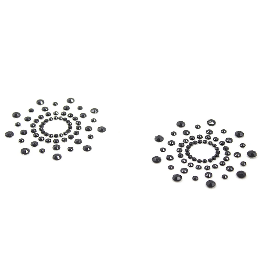 1 пара женские пасти лепестки груди липкие накладки на соски черные наклейки