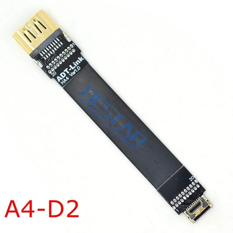 FPV Micro HDMI Mini HDMI угловой переходник 5 см-2 м лента гибкой печатной платы HDMI 2,0 экранированный плоский кабель 4 k 60 Гц для аэрофотосъемка